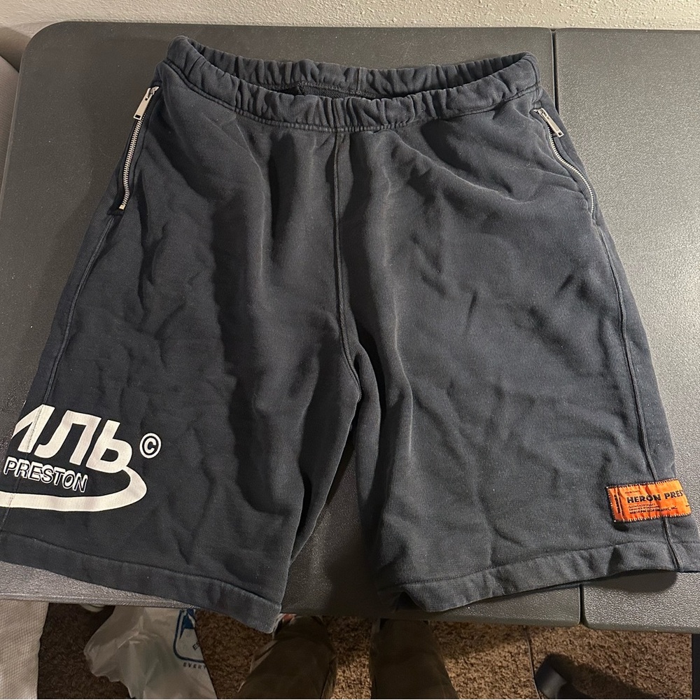Heron Preston SS21 CTNMB Black Logo Shorts